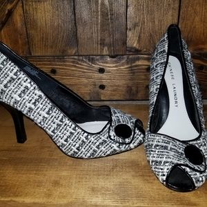 Chinese Laundry houndstooth peeptoe high heel/pump